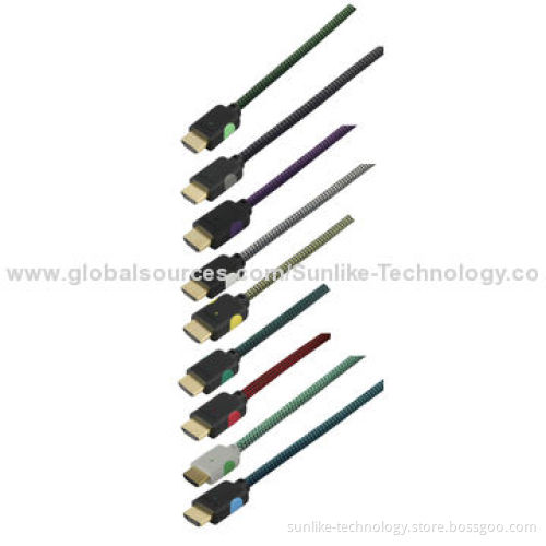 HDMI Cables, Double-color Molding Type, 24K Gold-plated Connector